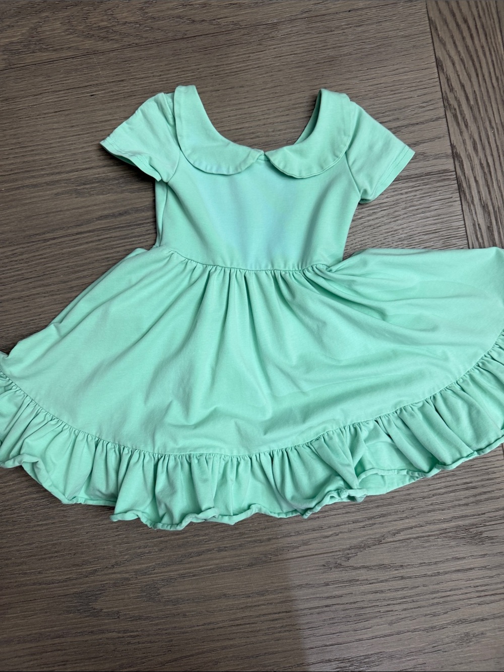 Girlhood 3T Toddler Mint Green Peter Pan Collar Twirl Dress